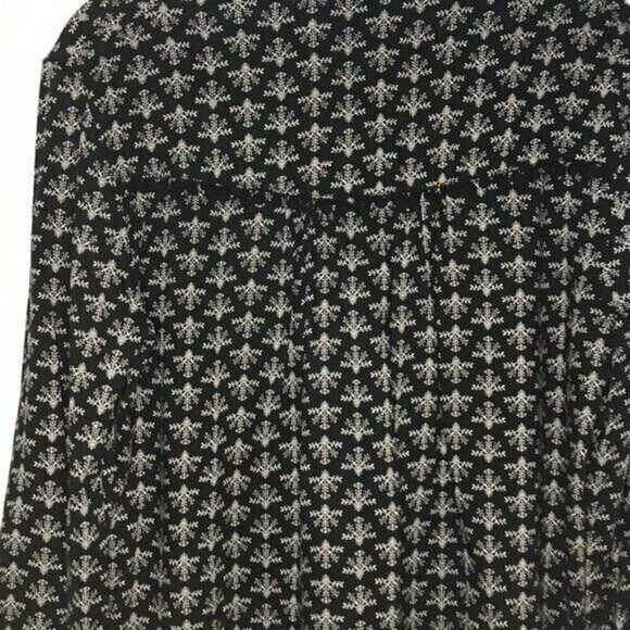 Anthropologie eri + ali Pommed Meadow Button Down Blouse Black Size‎ XS - Picture 5 of 6
